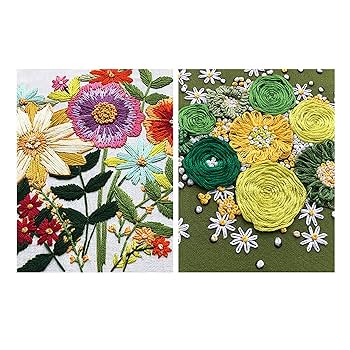 Amazon | 刺繍 スターター キット パンチ ニードル 初心 者 花柄